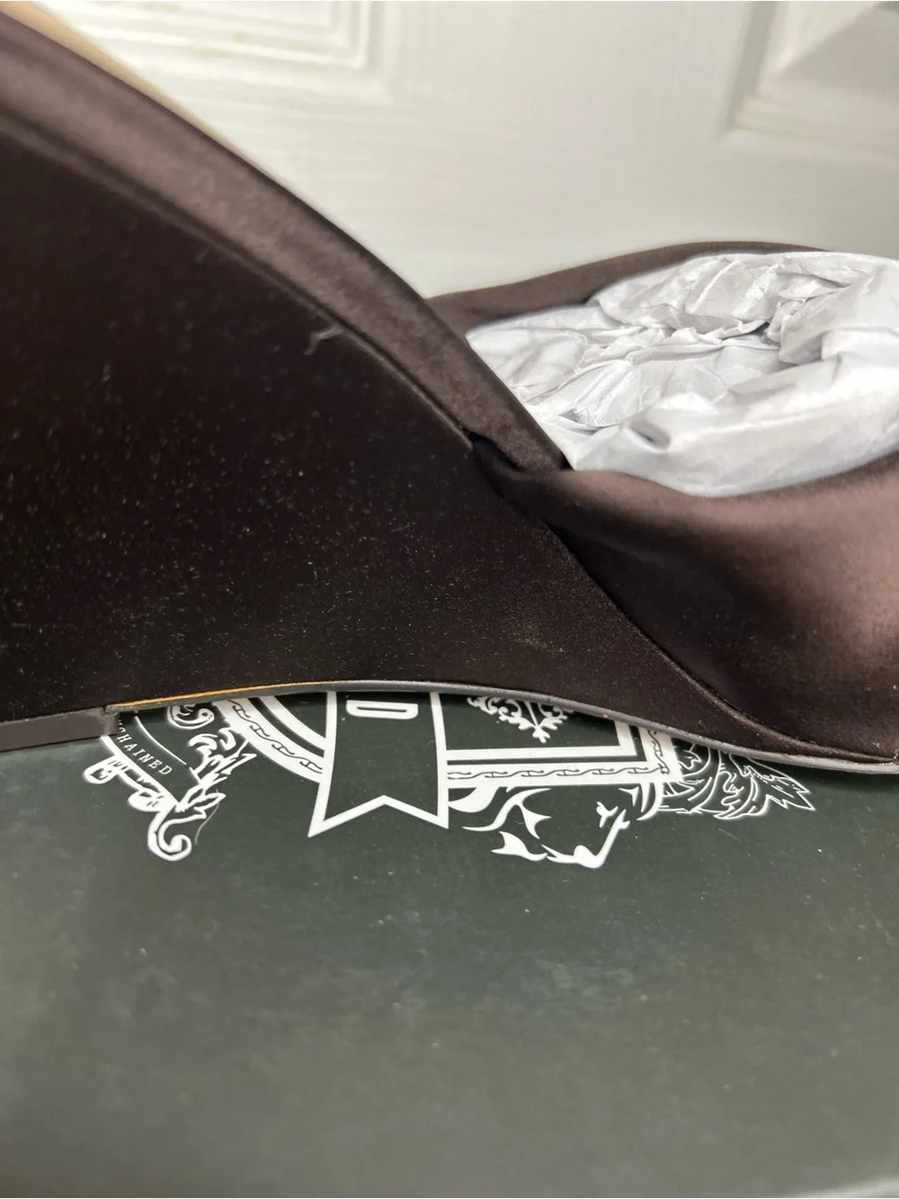 Anthropologie Silent D Katia Wedges Satin
